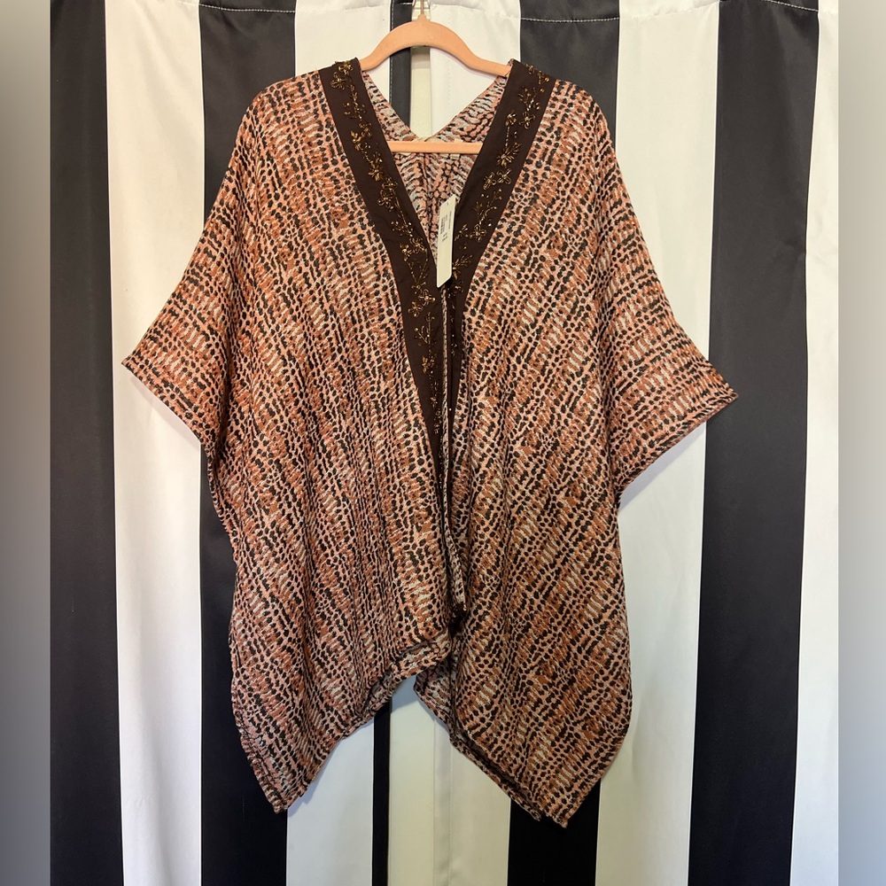 Soft Surroundings Brown and Black Poncho